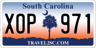 SC license plate XOP971