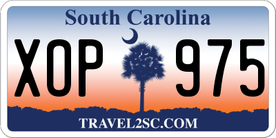 SC license plate XOP975