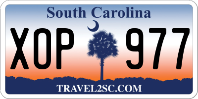 SC license plate XOP977