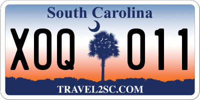 SC license plate XOQ011