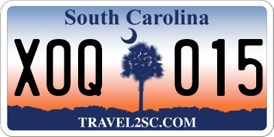 SC license plate XOQ015