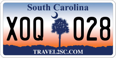 SC license plate XOQ028