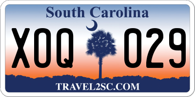 SC license plate XOQ029