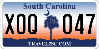 SC license plate XOQ047