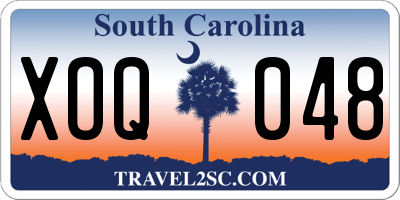 SC license plate XOQ048