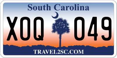 SC license plate XOQ049