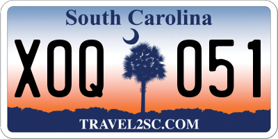 SC license plate XOQ051