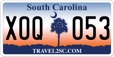SC license plate XOQ053
