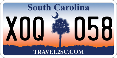 SC license plate XOQ058