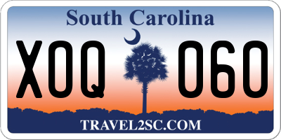 SC license plate XOQ060