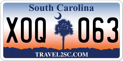 SC license plate XOQ063