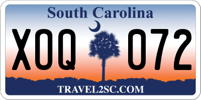 SC license plate XOQ072