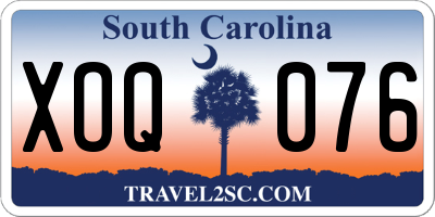 SC license plate XOQ076