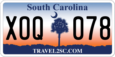 SC license plate XOQ078