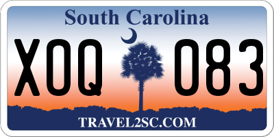 SC license plate XOQ083