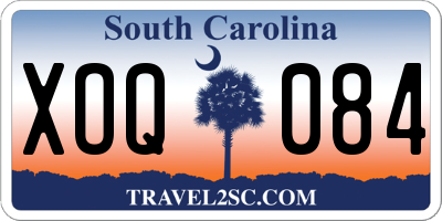 SC license plate XOQ084