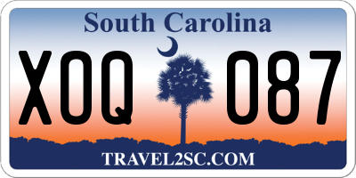 SC license plate XOQ087