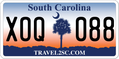 SC license plate XOQ088
