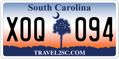 SC license plate XOQ094
