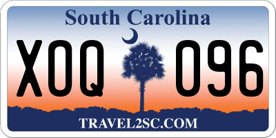 SC license plate XOQ096