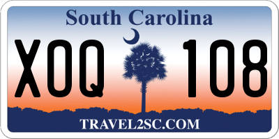 SC license plate XOQ108