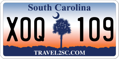 SC license plate XOQ109