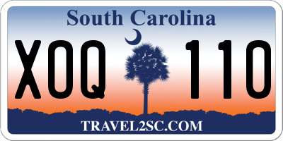 SC license plate XOQ110