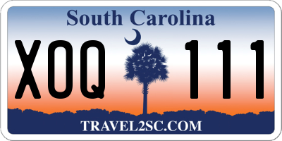 SC license plate XOQ111