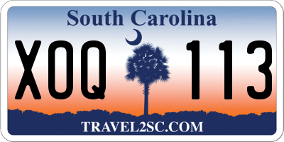 SC license plate XOQ113