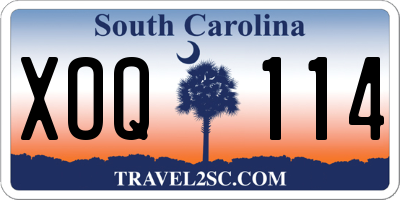 SC license plate XOQ114