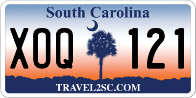 SC license plate XOQ121