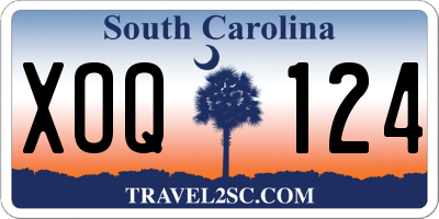 SC license plate XOQ124