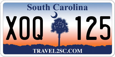 SC license plate XOQ125