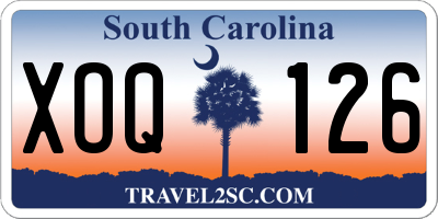 SC license plate XOQ126