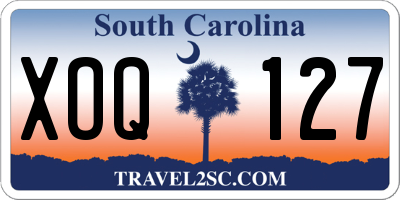 SC license plate XOQ127