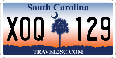 SC license plate XOQ129