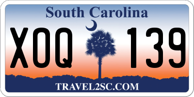 SC license plate XOQ139