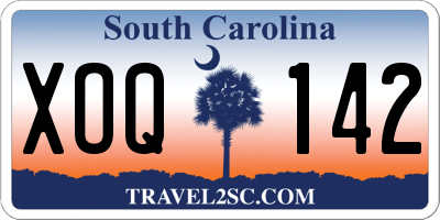 SC license plate XOQ142