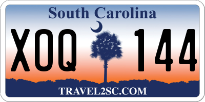 SC license plate XOQ144