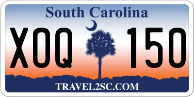 SC license plate XOQ150