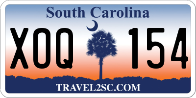 SC license plate XOQ154