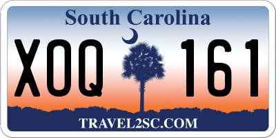 SC license plate XOQ161