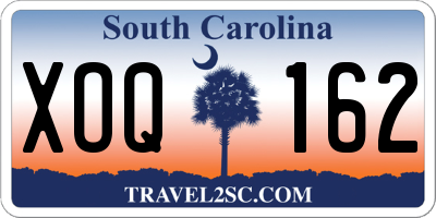 SC license plate XOQ162