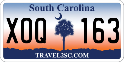 SC license plate XOQ163