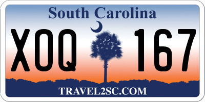 SC license plate XOQ167
