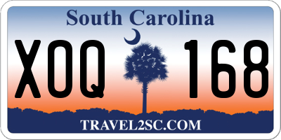 SC license plate XOQ168