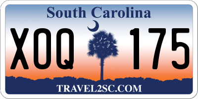 SC license plate XOQ175