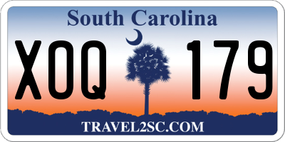SC license plate XOQ179