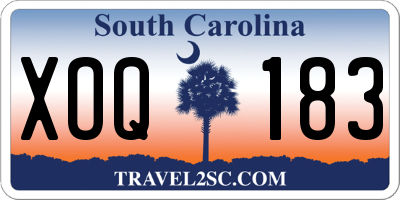 SC license plate XOQ183