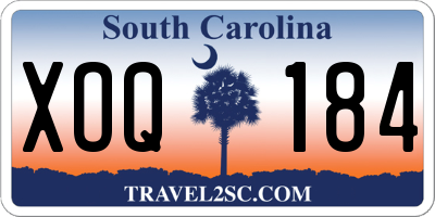 SC license plate XOQ184